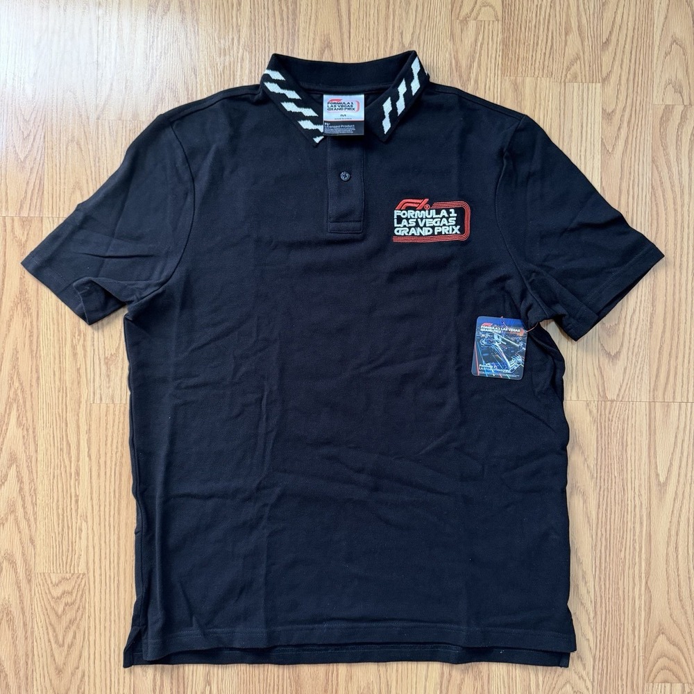 Formula 1 One Las Vegas Grand Prix Classic Short Sleeve Polo Unisex Black: M